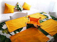 Cargar imagen en el visor de la galería, Decoración completa de salón comedor: hojas de platanera / amarillo