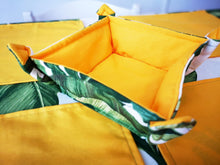 Cargar imagen en el visor de la galería, Decoración completa de salón comedor: hojas de platanera / amarillo