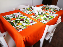Cargar imagen en el visor de la galería, Decoración completa de comedor: Frutas y flores / Naranja
