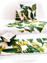 Cargar imagen en el visor de la galería, Decoración completa de salón: Hojas de Platanera / Blanco
