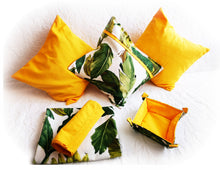 Cargar imagen en el visor de la galería, Decoración completa de salón comedor: hojas de platanera / amarillo
